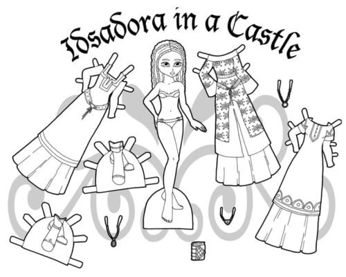 Paper Doll Coloring Pages Printable for Free Download