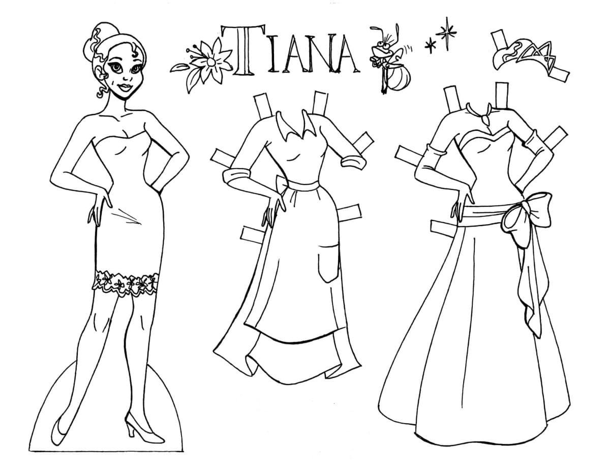 Paper Doll Coloring Pages Printable for Free Download