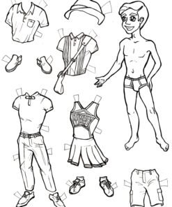 boy doll coloring page