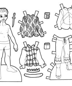 Paper Doll Coloring Pages Printable for Free Download