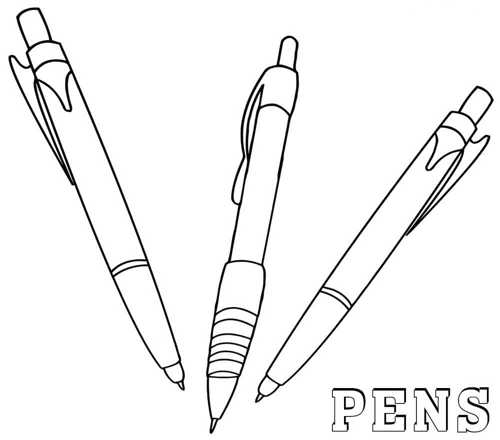 Pen Coloring Pages 