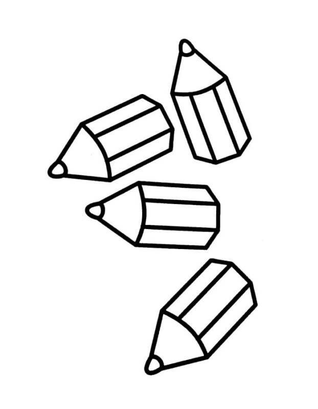 Pencil Coloring Pages Printable for Free Download