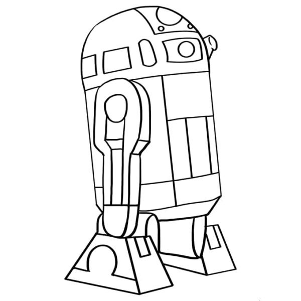 R2D2 Coloring Pages Printable for Free Download