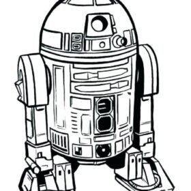 R2D2 Coloring Pages Printable for Free Download