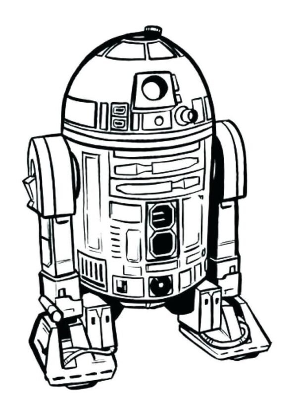 R2D2 Coloring Pages Printable for Free Download