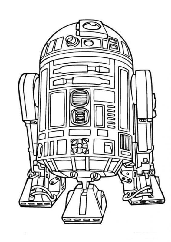 R2D2 Coloring Pages Printable for Free Download