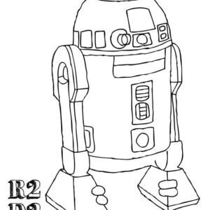 R2D2 Coloring Pages Printable for Free Download