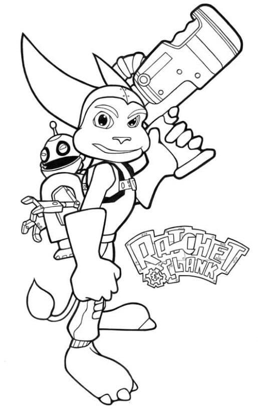 Ratchet And Clank Coloring Pages Printable For Free Download