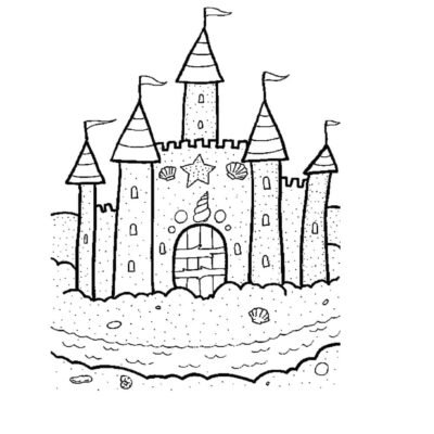 Sand Castle Coloring Pages Printable for Free Download