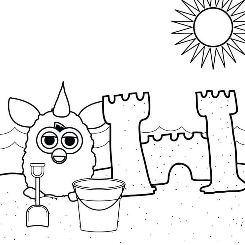 Sand Castle Coloring Pages Printable for Free Download