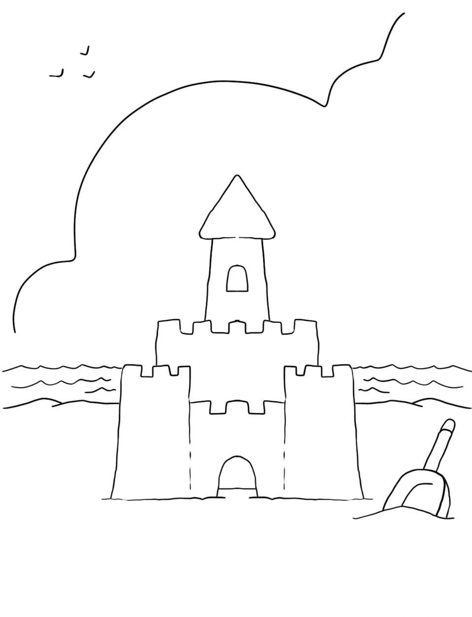 Sand Castle Coloring Pages Printable for Free Download