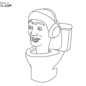 Skibidi Toilet Coloring Pages Printable for Free Download