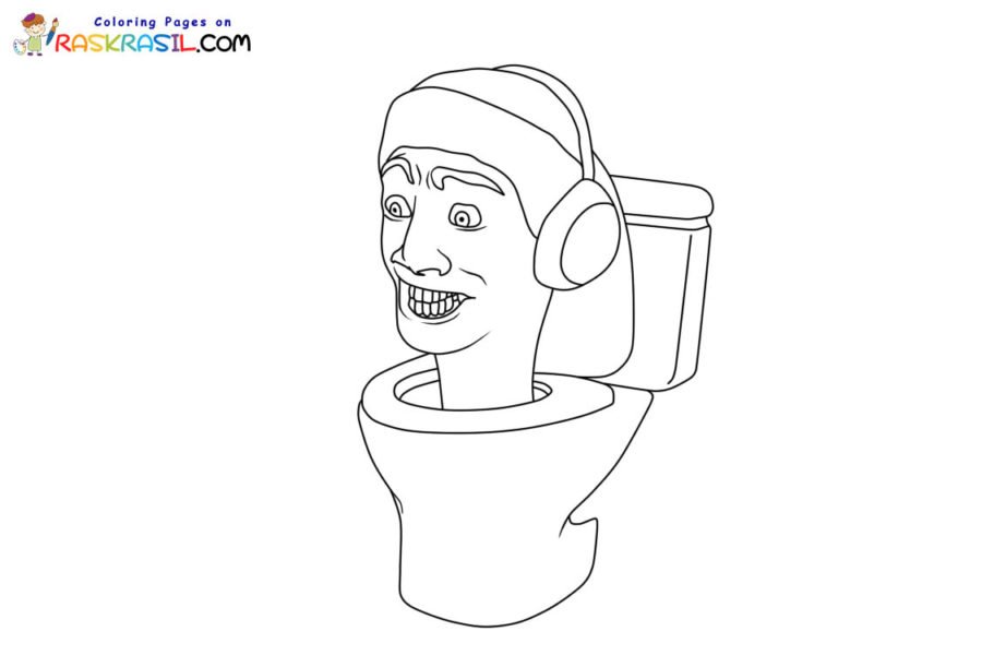 Skibidi Toilet Coloring Pages Printable for Free Download