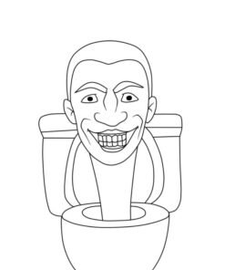 Skibidi Toilet Coloring Pages Printable for Free Download