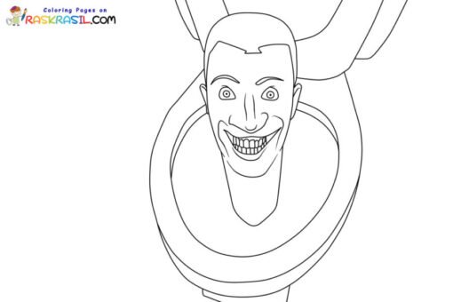 Skibidi Toilet Coloring Pages Printable for Free Download