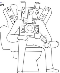 Scary Skibidi Toilet coloring page - Download, Print or Color Online for  Free