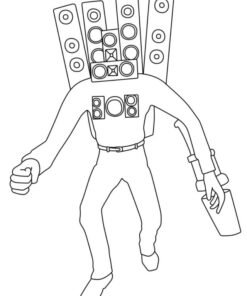 Skibidi Toilet Face coloring page - Download, Print or Color Online for Free