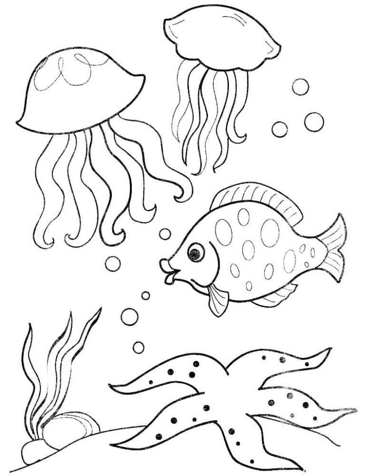 Starfish Coloring Pages Printable for Free Download