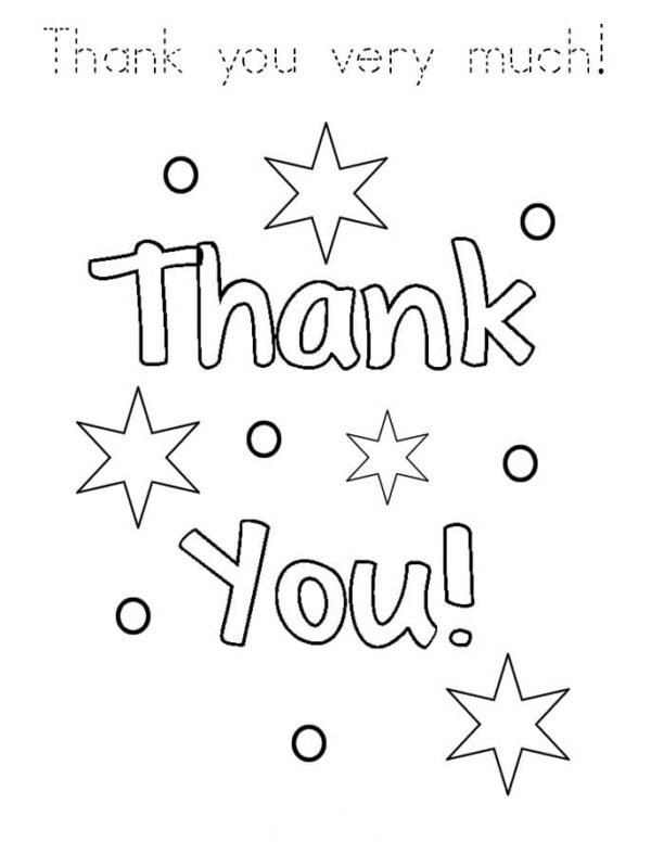 Thank You Coloring Pages Printable for Free Download