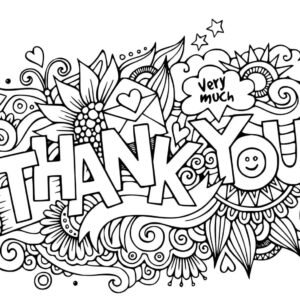 Thank You Coloring Pages Printable for Free Download