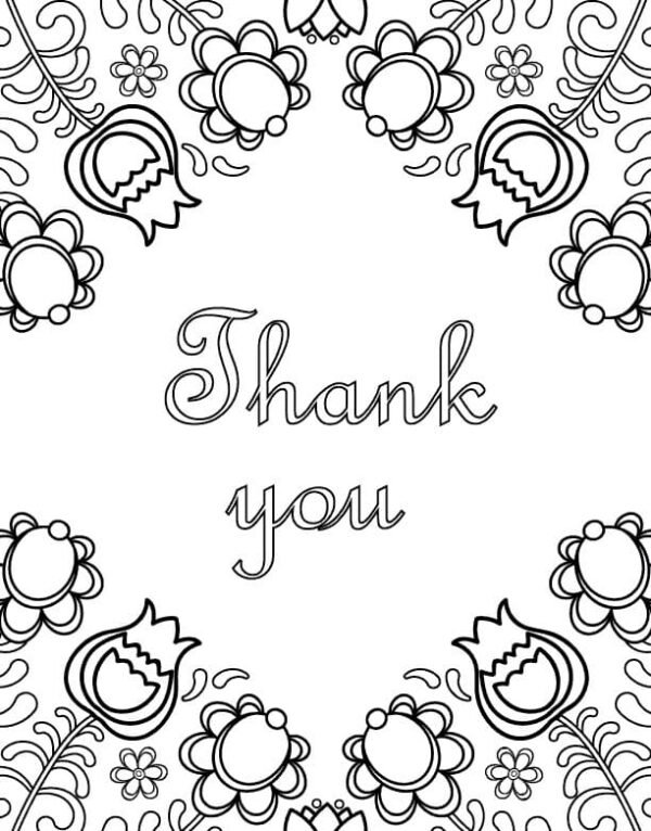 Thank You Coloring Pages Printable for Free Download