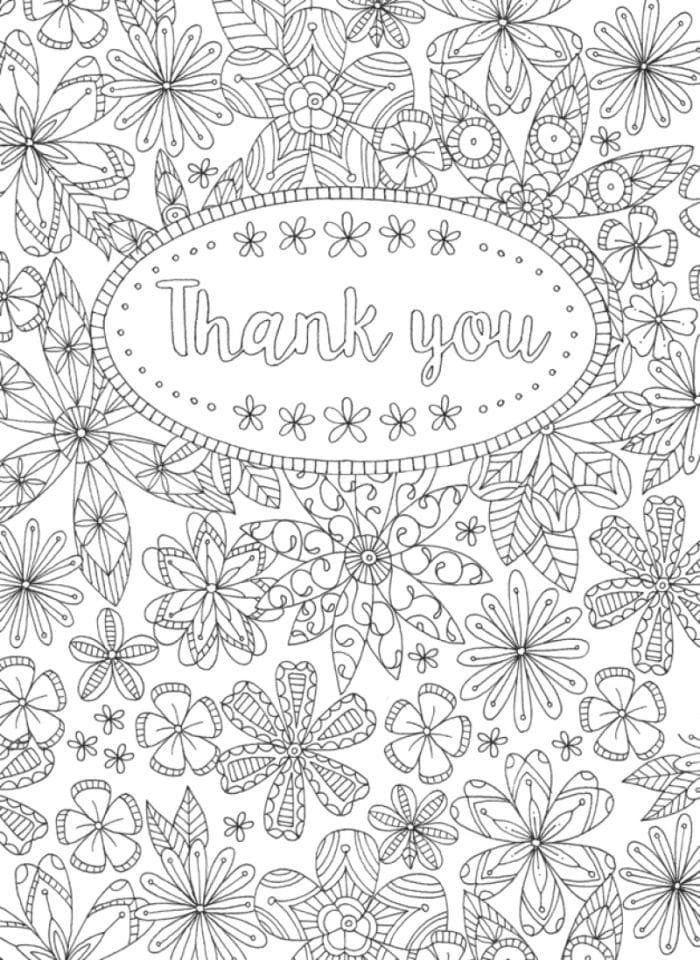 Thank You Coloring Pages Printable for Free Download