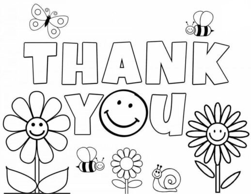 Thank You Coloring Pages Printable for Free Download