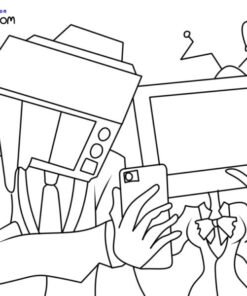 Coloring page Five-TV Men