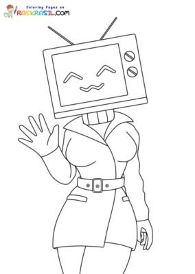 TV Woman Coloring Pages Printable for Free Download