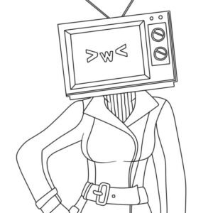 TV Woman Coloring Pages Printable for Free Download