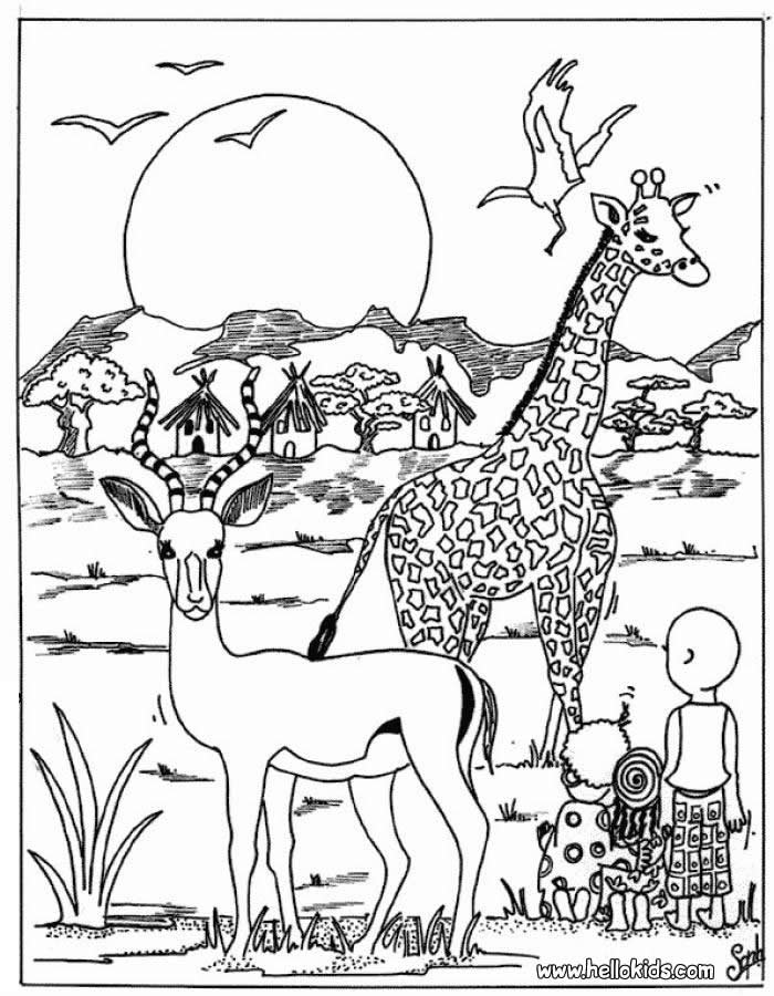 africa printable coloring pages