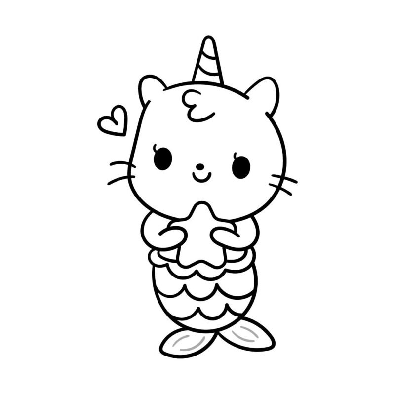 Kittycorn Coloring Pages Printable for Free Download