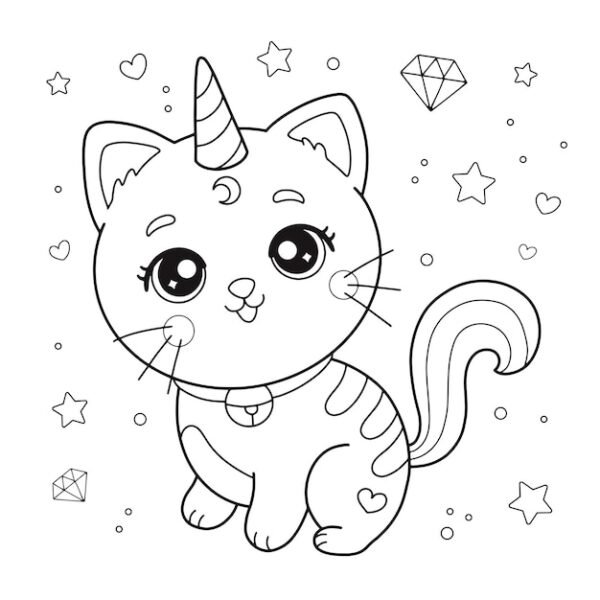 Kittycorn Coloring Pages Printable for Free Download