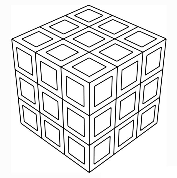 Rubiks Cube Coloring Pages Printable for Free Download