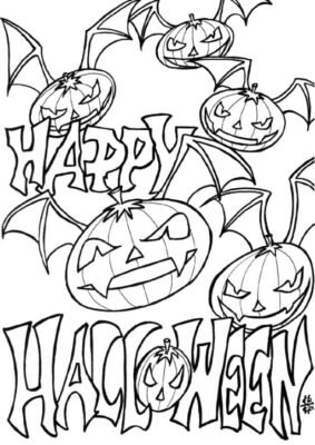 Spooky Halloween Coloring Pages Printable for Free Download