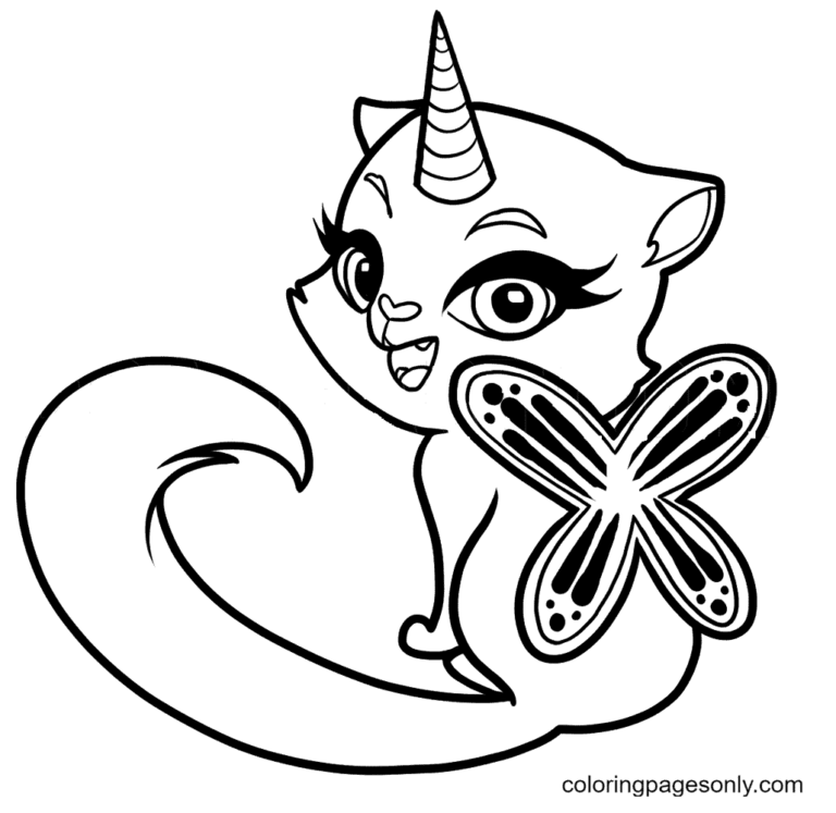 Kittycorn Coloring Pages Printable for Free Download