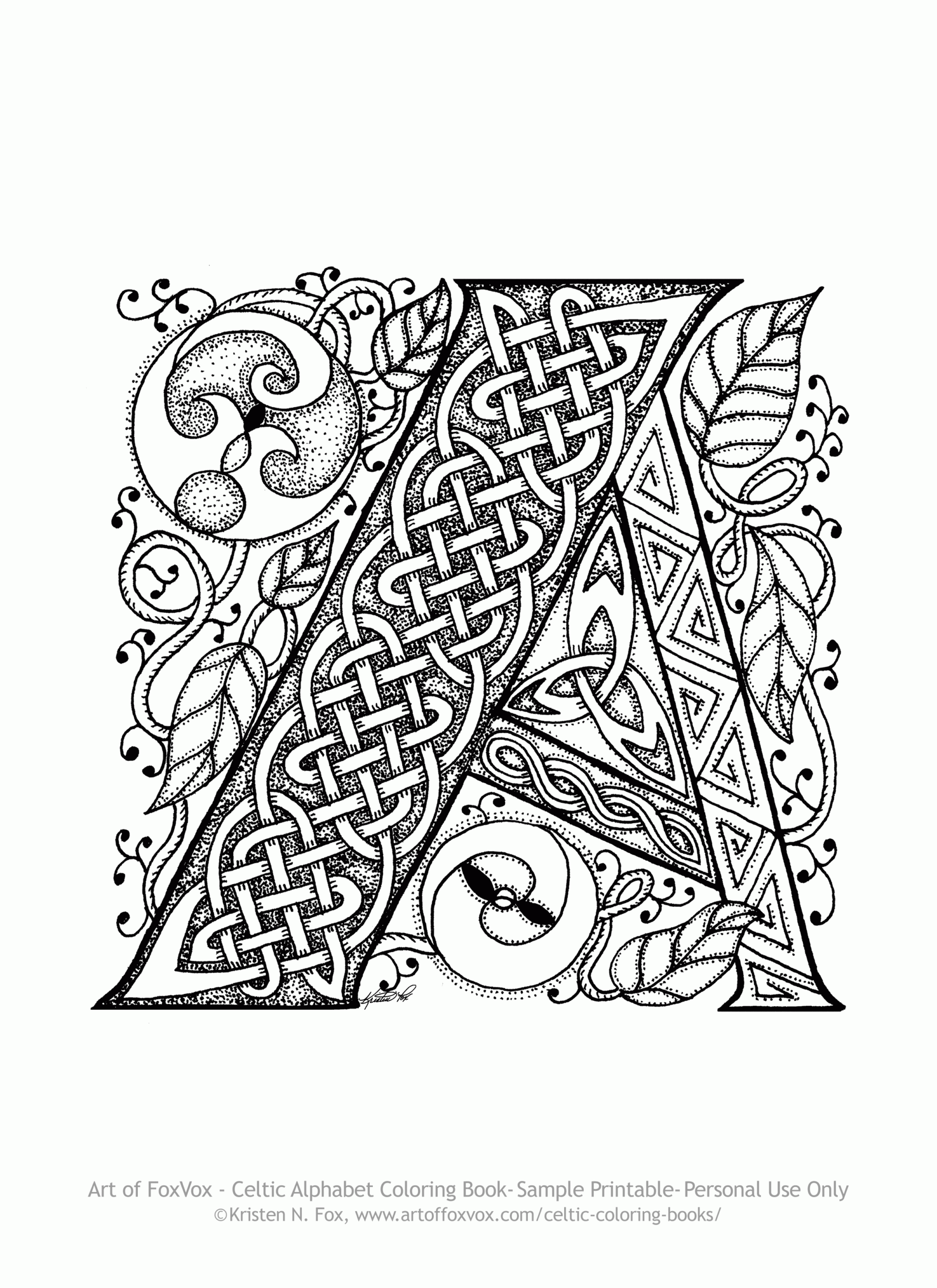 Celtic Knot Coloring Pages Printable for Free Download