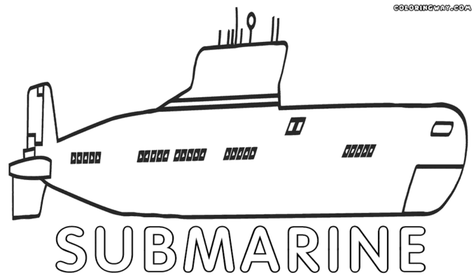 Submarine Coloring Pages Printable for Free Download