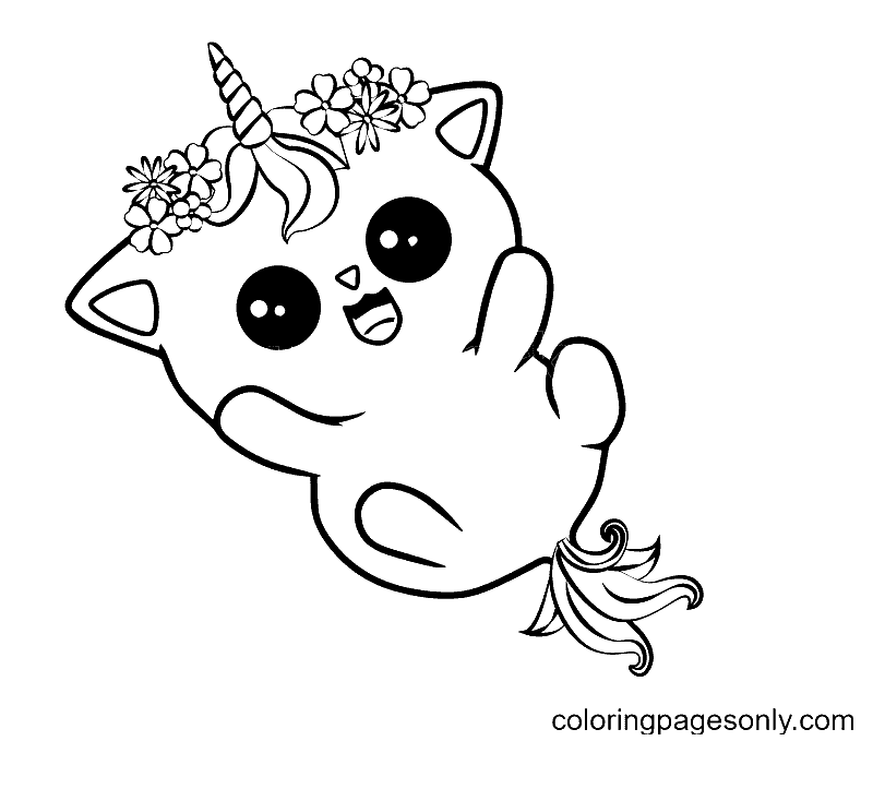 Kittycorn Coloring Pages Printable for Free Download