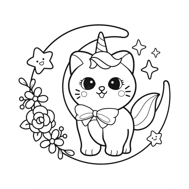 Kittycorn Coloring Pages Printable for Free Download