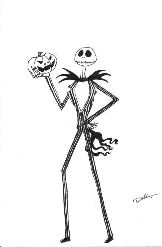 Jack Skellington Coloring Pages Printable for Free Download