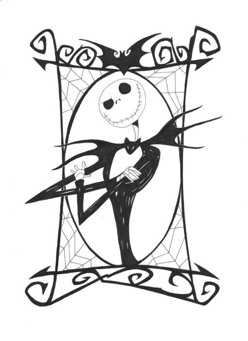 Jack Skellington Coloring Pages Printable for Free Download