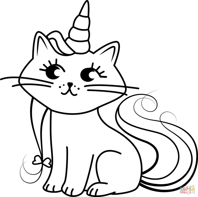 Kittycorn Coloring Pages Printable for Free Download