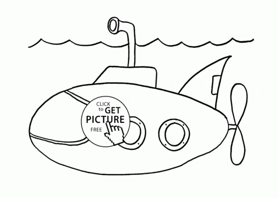 Submarine Coloring Pages Printable for Free Download