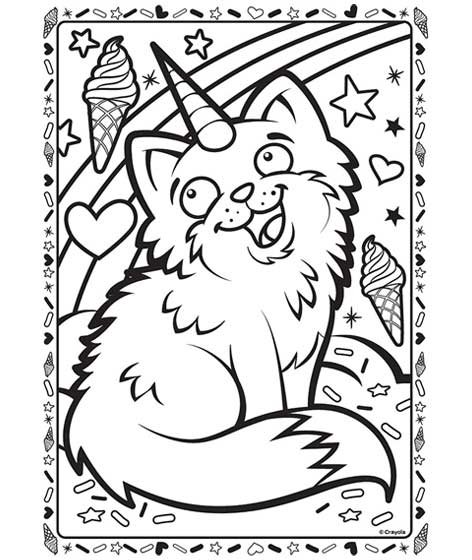 Kittycorn Coloring Pages Printable for Free Download