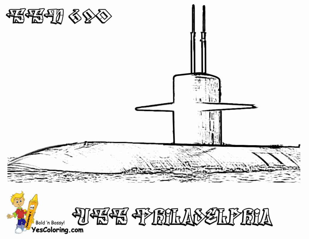 Submarine Coloring Pages Printable for Free Download