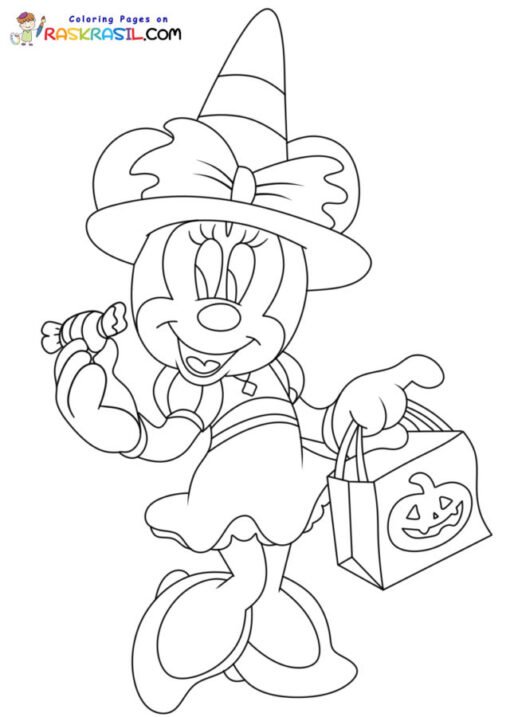 Mickey Halloween Coloring Pages Printable for Free Download