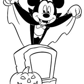 Mickey Halloween Coloring Pages Printable for Free Download