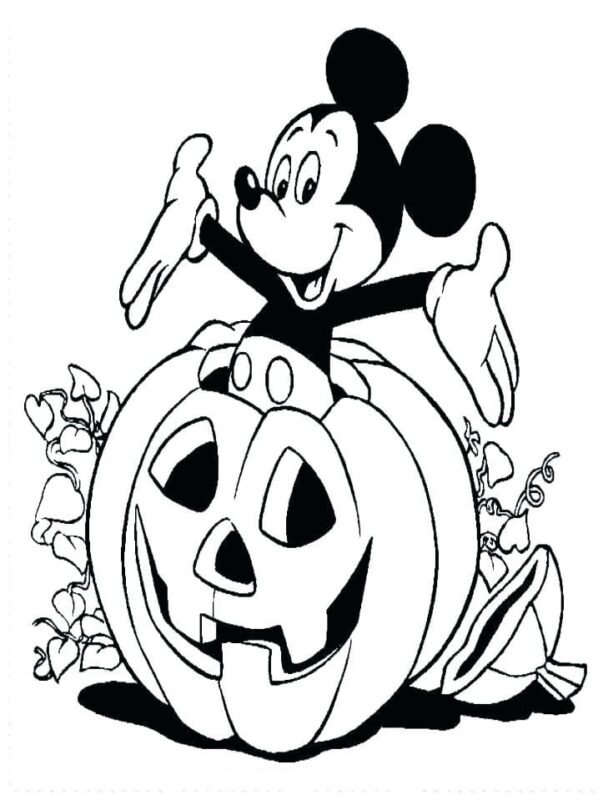 Mickey Halloween Coloring Pages Printable for Free Download