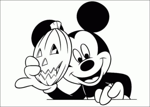 Mickey Halloween Coloring Pages Printable for Free Download